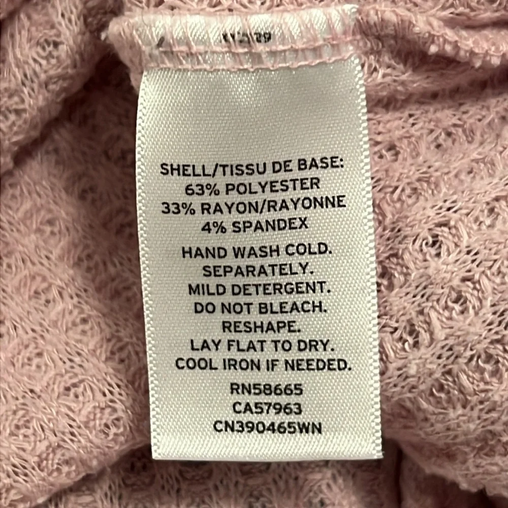 Caslon Waffle Knit Henley Top Pink 0X - Picture 11 of 11